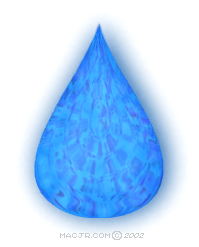 A Large Blue Crystal Tear