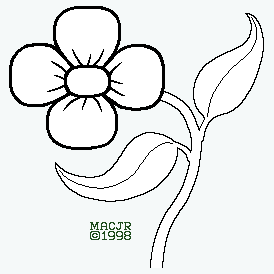 An early I'm Sorry Flower template