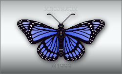 The A version of the 2015 Blue Butterfly button